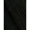 Roberto Cavalli cable-knit wool scarf - Black