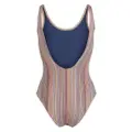 Paul Smith round-neck striped swimsuit - Multicolour