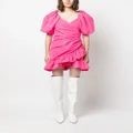 MSGM ruffled-detail taffeta mini dress - Pink
