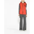 Moncler zip-up hooded gilet - Red
