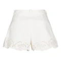 Elie Saab embroidered cotton-blend shorts - White