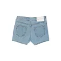Calvin Klein Kids embroidered-logo denim shorts - Blue