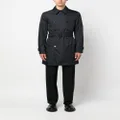 Moorer double-breasted belted trench coat - Blue