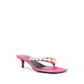 Versace 55mm crystal-embellished thong mules - Pink
