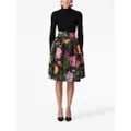 Carolina Herrera floral-print skirt - Black