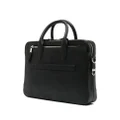 BOSS logo-plaque leather briefcase - Black