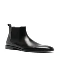 Roberto Cavalli engraved-logo leather boots - Black