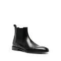 Roberto Cavalli engraved-logo leather boots - Black