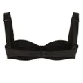 Dolce & Gabbana satin-finish balconette-style bra - Black