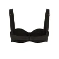 Dolce & Gabbana satin-finish balconette-style bra - Black