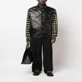 Versace checked-panel shirt jacket - Black