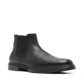 Tommy Hilfiger monogram-plaque leather ankle boots - Black