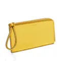 Jil Sander logo-debossed leather purse - Yellow