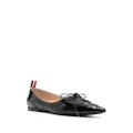 Thom Browne pointed-toe leather loafers - Black