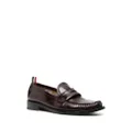Thom Browne pleated leather penny loafers - Red