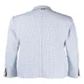 Thom Browne check-pattern single-breasted blazer - White