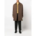 Mackintosh Soho herringbone wool coat - Brown