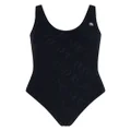 Karl Lagerfeld Ikonik 2.0 logo-appliqué swimsuit - Black