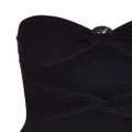 Karl Lagerfeld Fan Charm strapless swimsuit - Black