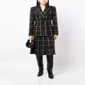Elie Saab check-pattern high-waist skirt - Black