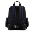 Emporio Armani logo-patch zipped backpack - Black