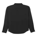 Saint Laurent striped button-up silk shirt - Black