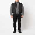 Canali padded zip-up gilet - Black