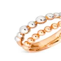 Dodo 9kt rose gold Bollicine double band ring