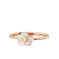 Dodo 9kt rose gold Flower diamond ring - Pink
