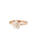 Dodo 9kt rose gold Flower diamond ring - Pink