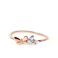 Dodo 9kt rose gold Butterfly diamond ring - Pink