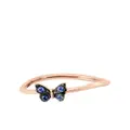 Dodo 9kt rose gold Butterfly sapphire ring - Pink