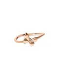 Dodo 9kt rose gold Butterfly ring - Pink