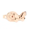 Dodo 9kt rose gold Butterfly single earring - Pink