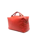 Lancel logo-print leather luggage bag - Red