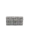 Thom Browne tweed flap wallet - Grey