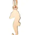 Dodo 9kt rose gold Seahorse charm - Pink