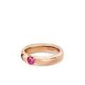 Dodo 9kt rose gold Heart ruby band ring - Pink