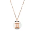 Dodo 9kt rose gold and sterling silver Gemini charm