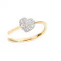 Dodo 18kt yellow gold Precious Heart diamond ring
