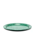 Fornasetti Malachite circular iron tray - Green