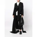 Yohji Yamamoto asymmetric-design peak-lapels blazer - Black