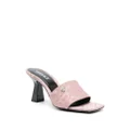 Versace Allover 80mm logo-jacquard mules - Pink