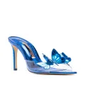 Sophia Webster Vanessa 110mm butterfly-appliqué mules - Blue