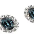 Jennifer Behr Diana crystal-embellished earrings - Silver