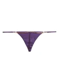 Fleur Du Mal Chain Luxe G-string thong - Purple