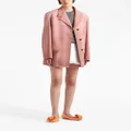 Prada single-breasted suede jacket - Pink