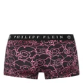 Philipp Plein skull-print logo-waistband boxers - Black