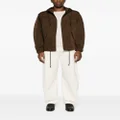 SANDRO zip-up hooded windbreaker jacket - Brown