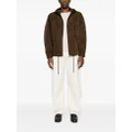 SANDRO zip-up hooded windbreaker jacket - Brown